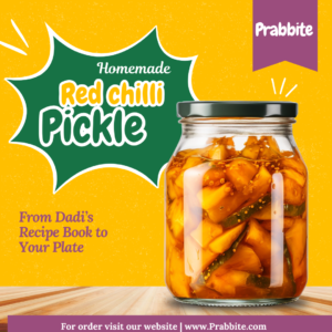 Homemade Stuffed Red Chili Pickle (Bharwa Lal Mirch Achar)